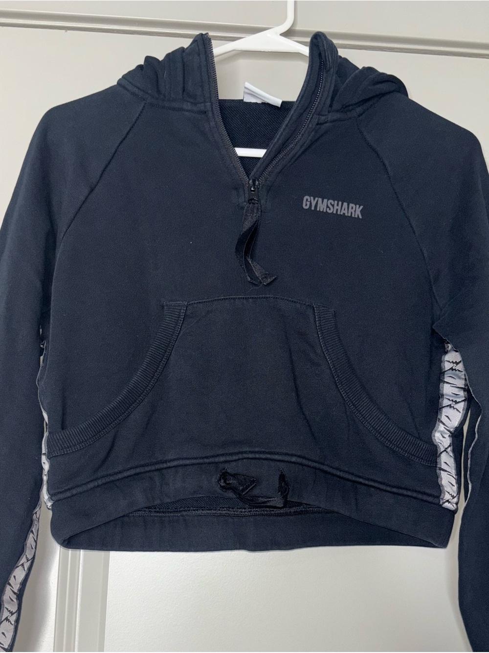 Gymshark Charcoal Gray Cropped Hoodie